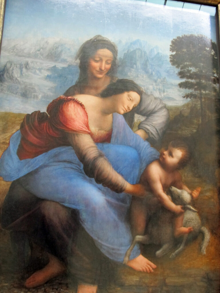 Leonardo da Vinci: The virgin and child with saint Anne photo