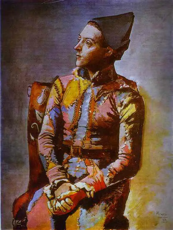 Pablo Picasso: Seated Harlequin